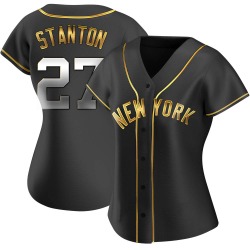 Giancarlo Stanton New York Yankees Women's Replica Alternate Jersey - Black Golden