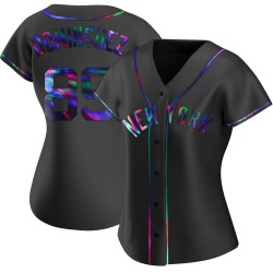 Jasson Dominguez New York Yankees Women's Replica Alternate Jersey - Black Holographic