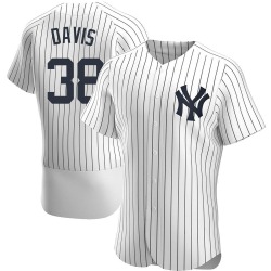 J.D. Davis New York Yankees Men's Authentic Home Jersey - White