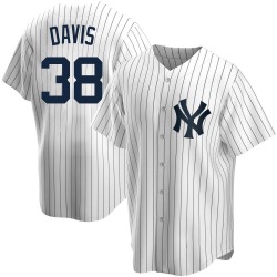 J.D. Davis New York Yankees Men's Replica Home Jersey - White